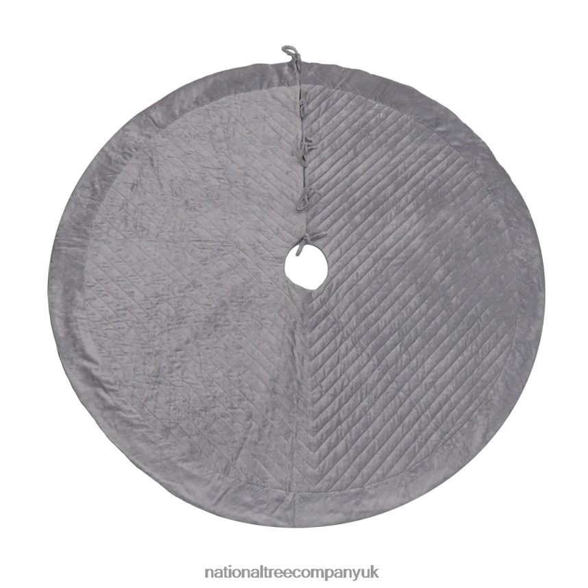 decoration | National Tree Company 60 HGTV Home Collection Quilted Velvet Tree Skirt Silver F2L4F576